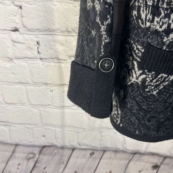 Pendleton Women’s Full Zip Jacket Sweater 100% Merino Wool Paisley Gray size S - Picture 4 of 9